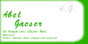 abel gacser business card