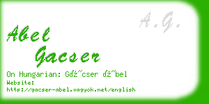 abel gacser business card